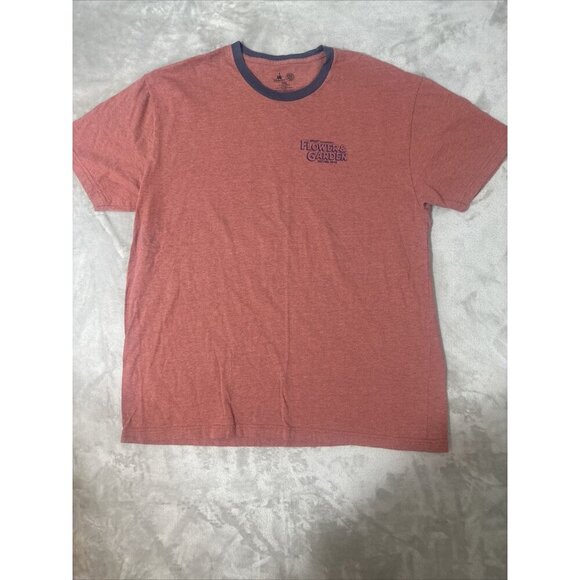 Disney Parks Epcot Flower Garden T Short Red Size Adult 2X - Picture 3 of 12